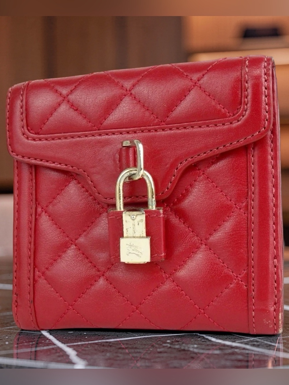 Burberry Quilted Leather Bifold Wallet 😍❤️